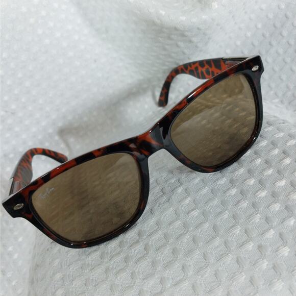 RAY-BAN! VINTAGE WAYFARER, Y1373, MADE IN ITALY, TORTIE METAL EDGE SUNGLASSES! - Picture 2 of 15